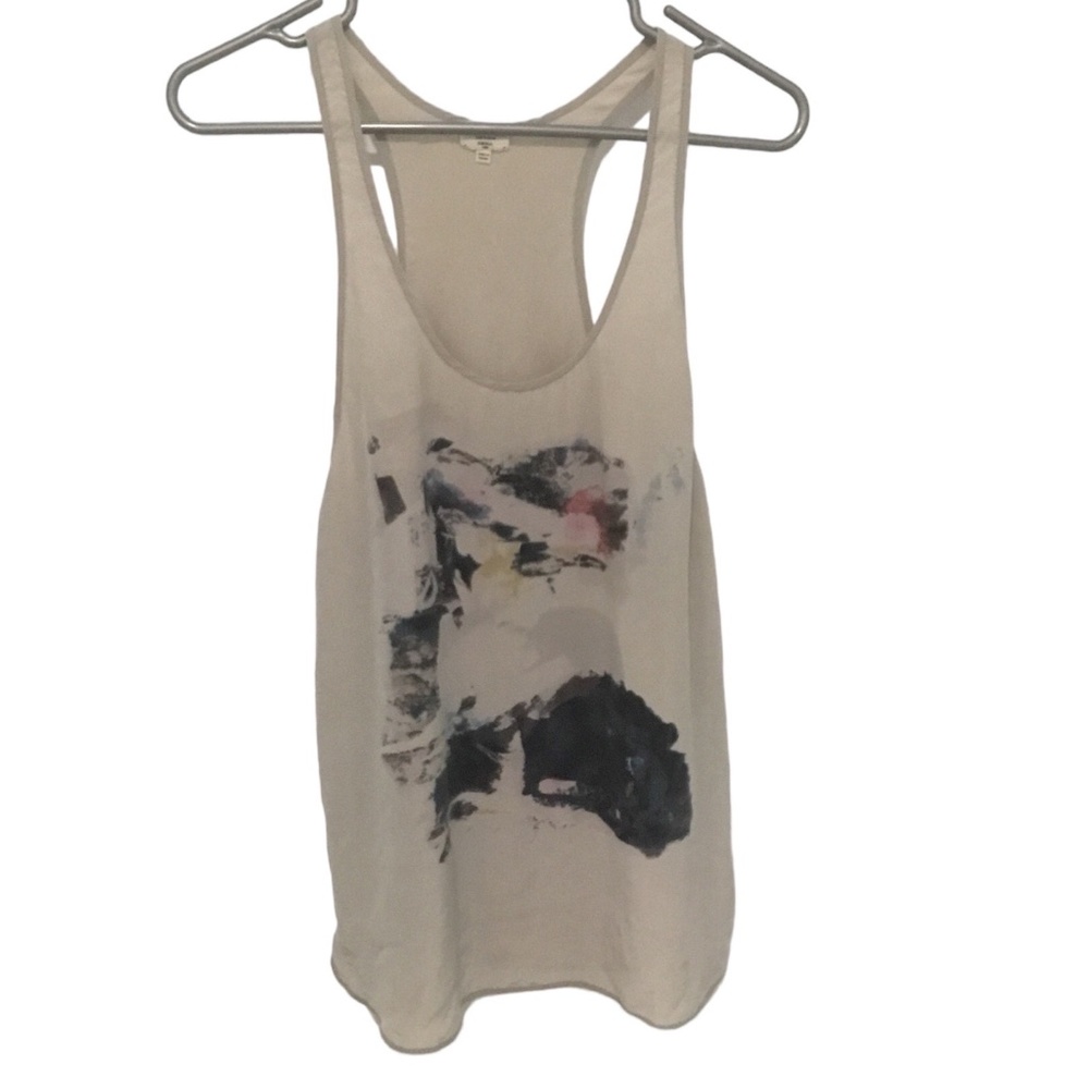 Wilfred Aritzia women’s tank top, 100% silk, size small, tan.